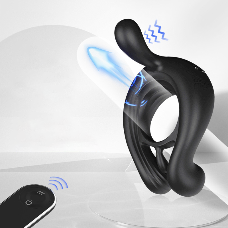 Remote Control Clit Stimulator Penis Ring Couples Vibrator - Vibrator - Roomfun