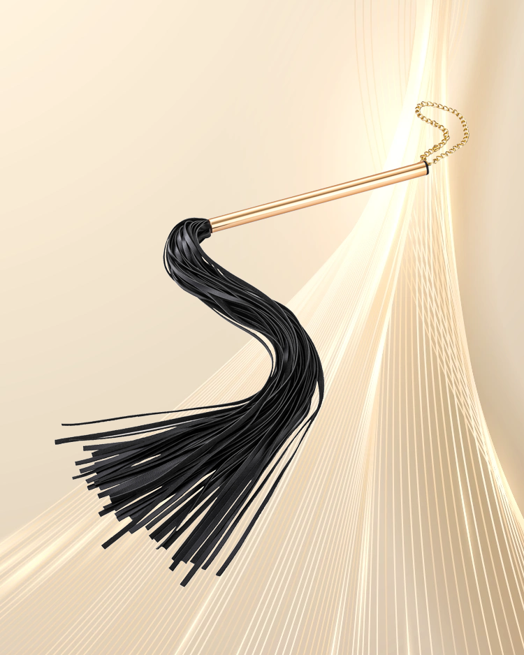 Golden Handle Bondage Spanking Flogger - Spank - Roomfun