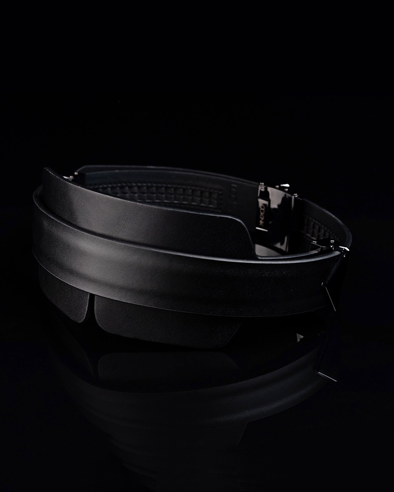 Luxury Leather Bondage Blindfold kit - Black - Bondage Blindfold - Lockink