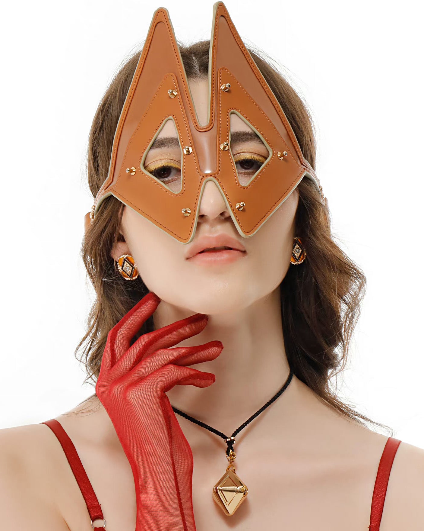 Vixen Leather Blindfold - Bondage Blindfold - Lockink