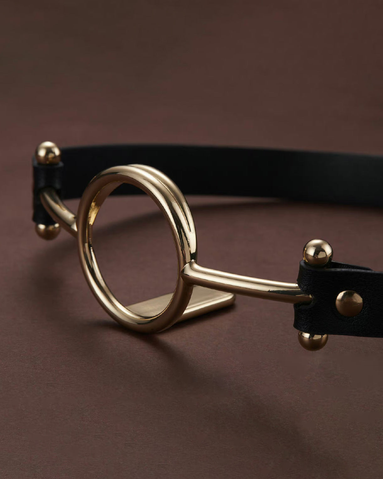 Open Mouth Gag Ring With Tongue Depressor - Gag - Roomfun