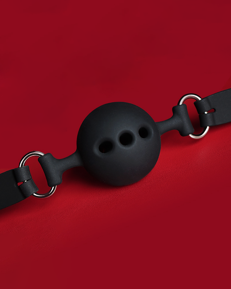 Silicone Ball Gag With Breathable Holes - Gag - Roomfun