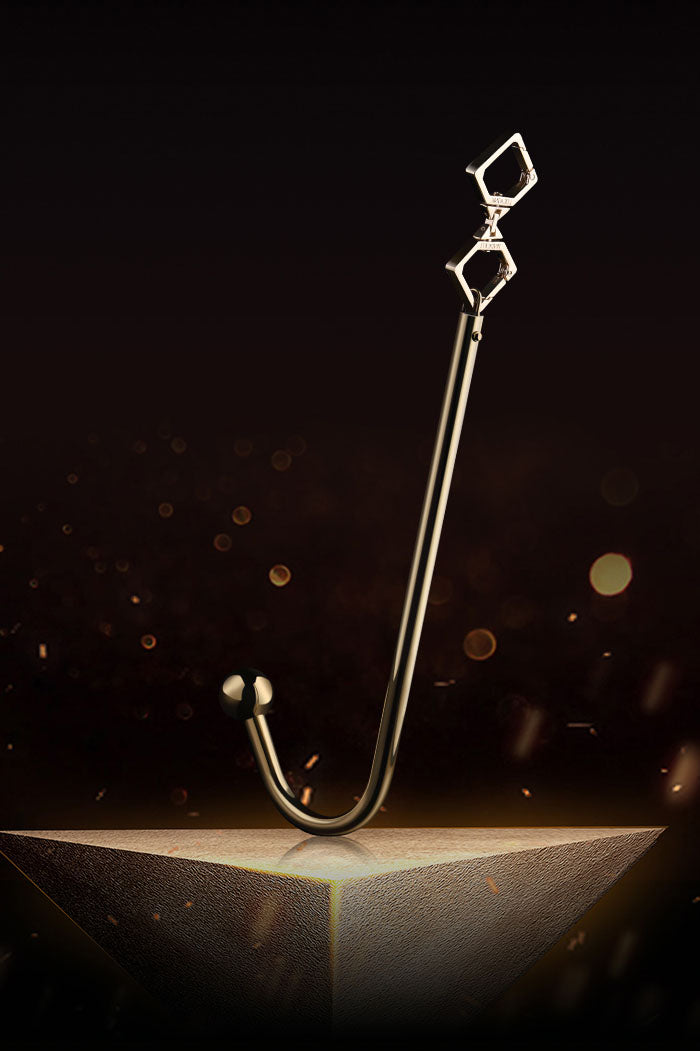 Adjustable Golded Metal Anal Hook - Anal Toys - Lockink