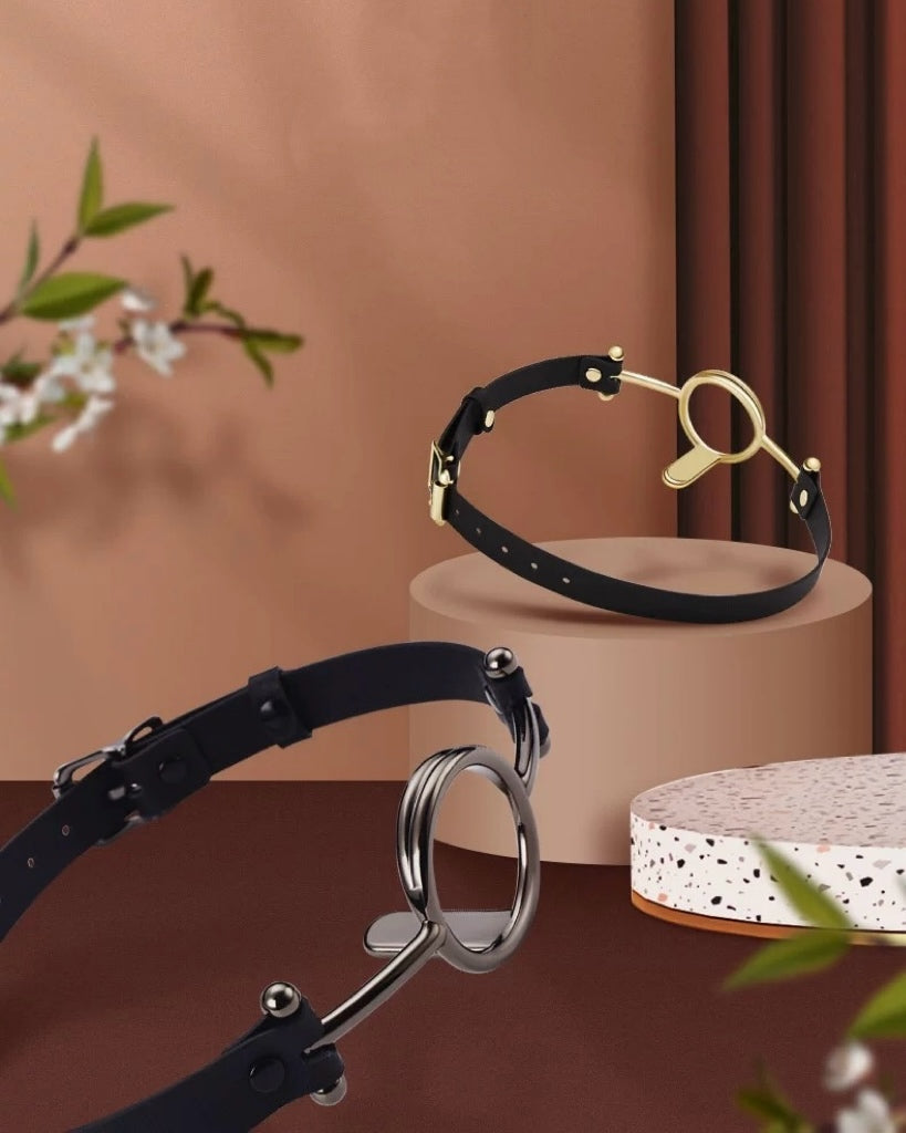 Open Mouth Gag Ring With Tongue Depressor - Gag - Roomfun