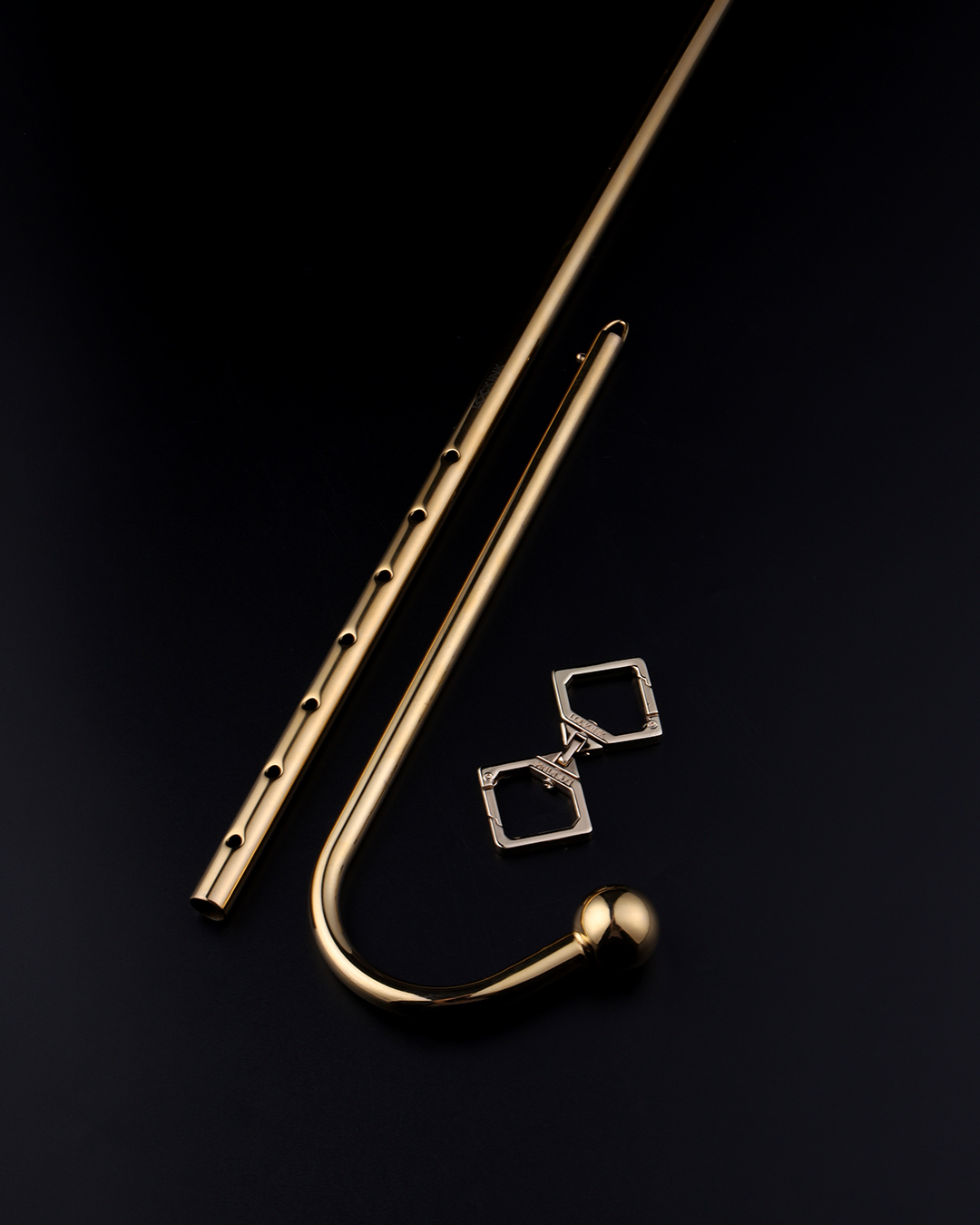 Adjustable Golded Metal Anal Hook - Anal Toys - Lockink