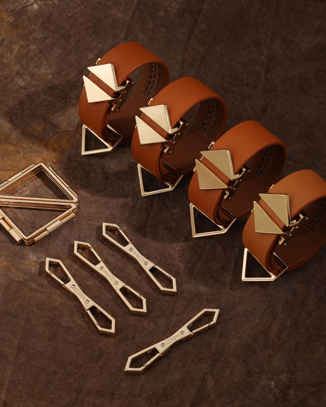 Leather Ankle and Wrist Bondage cuffs Set - Bondage Set - Lockink