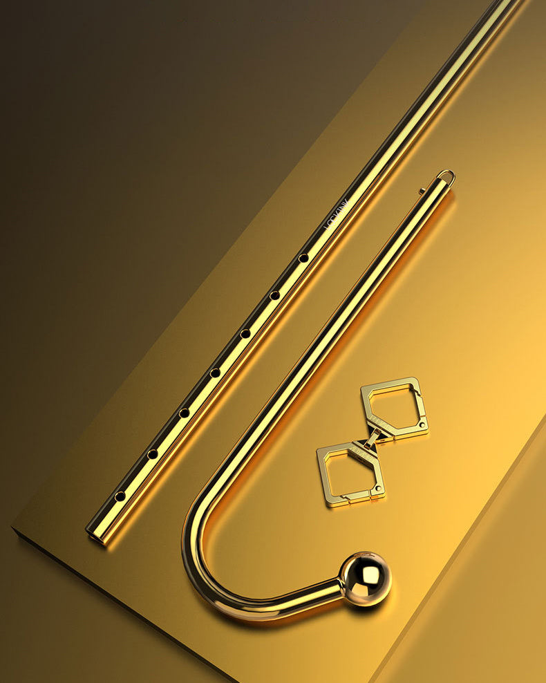 Adjustable Golded Metal Anal Hook - Anal Toys - Lockink