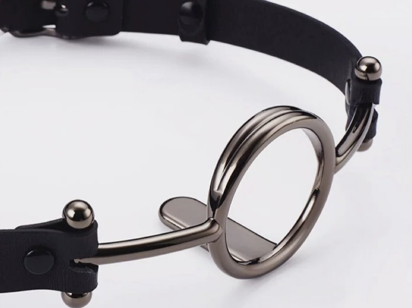 Open Mouth Gag Ring With Tongue Depressor - Gag - Roomfun