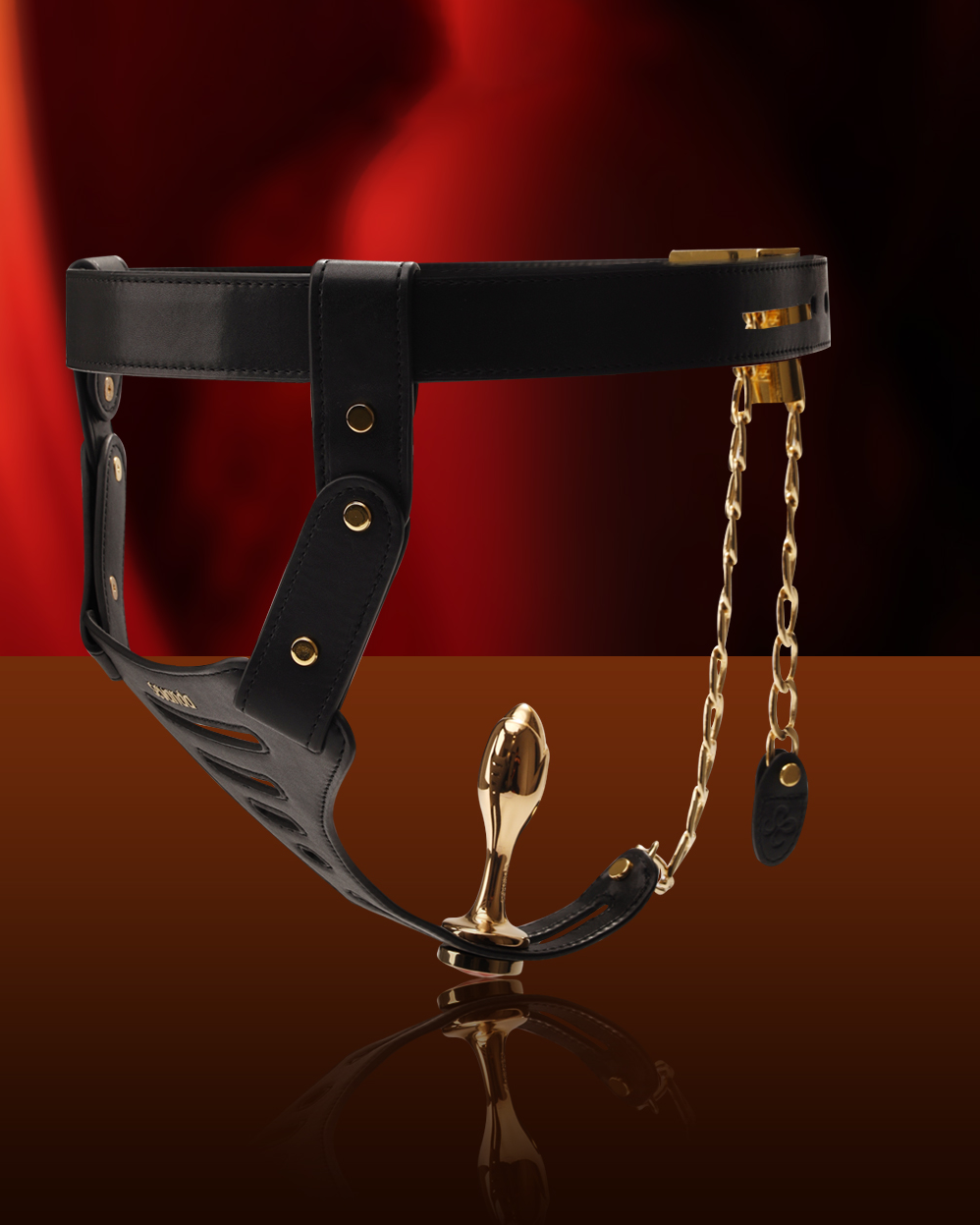 Leather Chastity Belt With Butt Plug - Chastity Belt - Sevanda