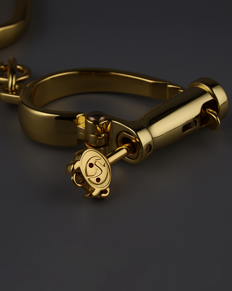 Golden BDSM Bondage Handcuffs - Bondage Cuffs - Sevanda