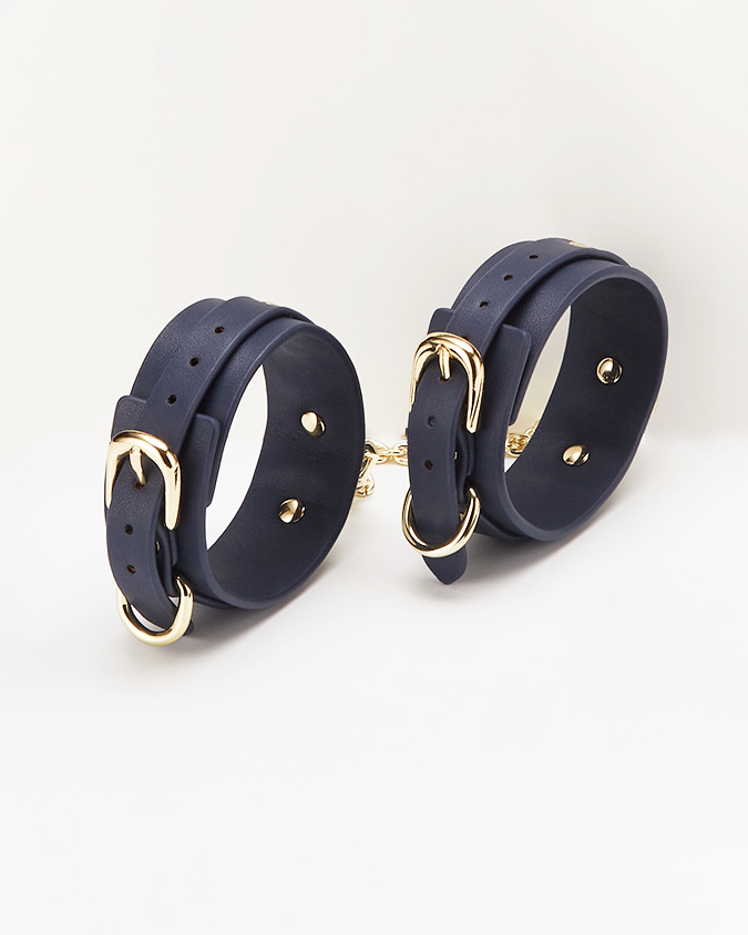 ROOMFUN Navy Bondage Ankle Cuffs - Bondage Cuffs - Roomfun